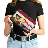PU Zip Around Wallet Rectangle - South Park Girls Deep Learning Hopscotch Group Scene - Buckle-Down - Flyclothing LLC