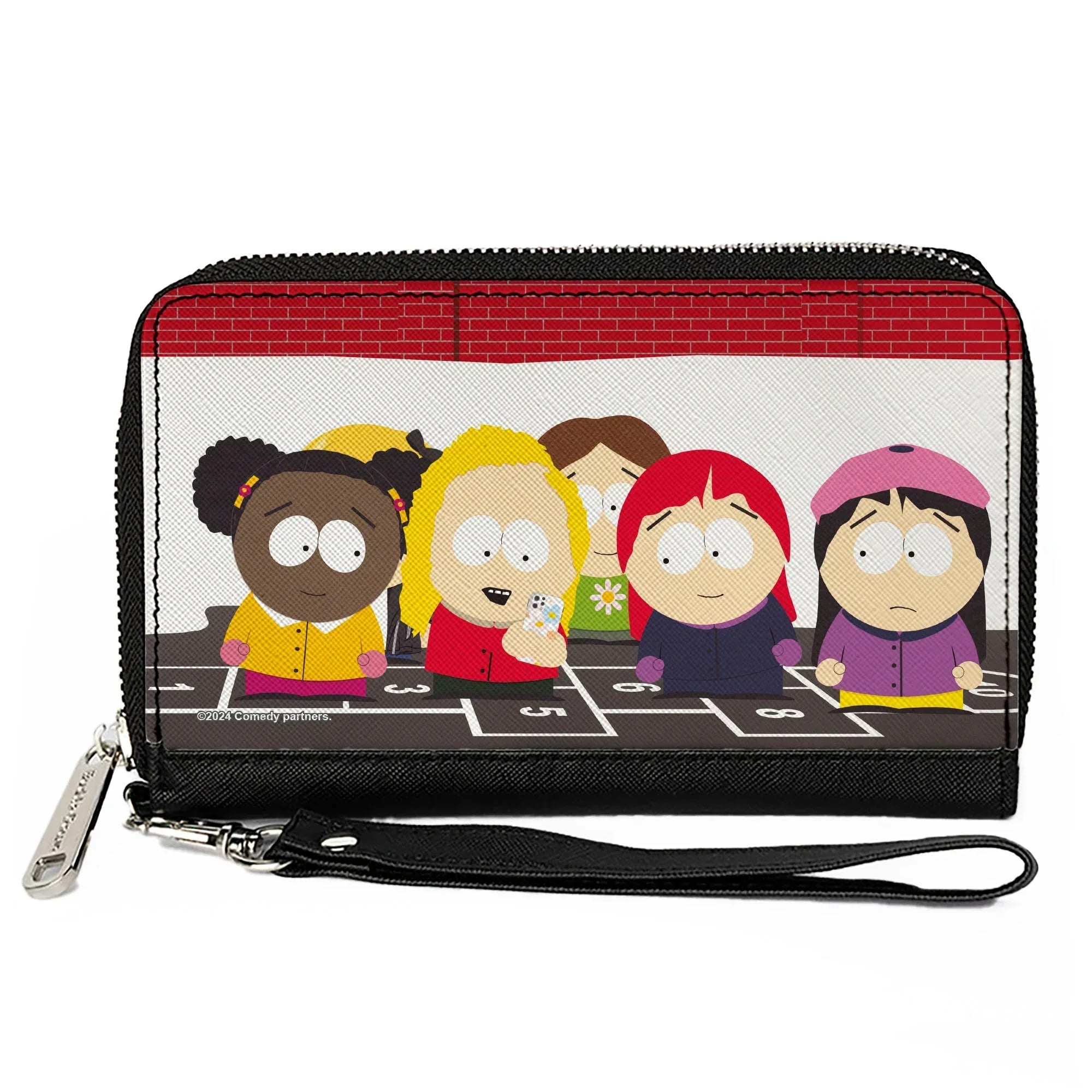 PU Zip Around Wallet Rectangle - South Park Girls Deep Learning Hopscotch Group Scene - Buckle-Down - Flyclothing LLC