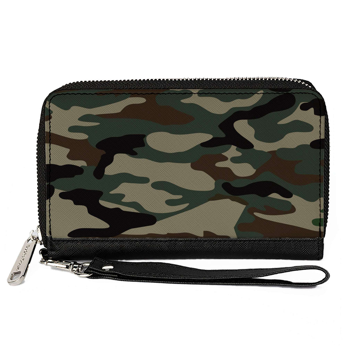 Women's PU Zip Around Wallet Rectangle - Camo Olive2 - Buckle-Down - Flyclothing LLC