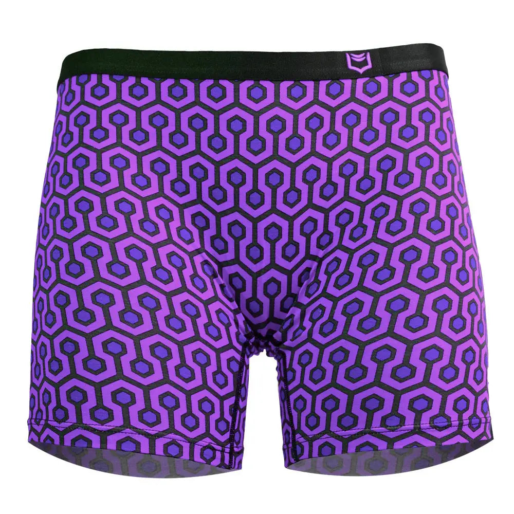 SHEATH Women's Bamboo Hexagon Long Leg Boxer Brief - SHEATH UNDERWEAR - Flyclothing LLC