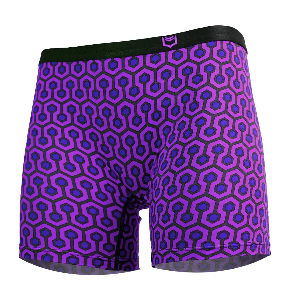SHEATH Women's Bamboo Hexagon Long Leg Boxer Brief - SHEATH UNDERWEAR - Flyclothing LLC