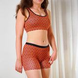 SHEATH Women's Bamboo Hexagon Long Leg Boxer Brief - SHEATH UNDERWEAR - Flyclothing LLC