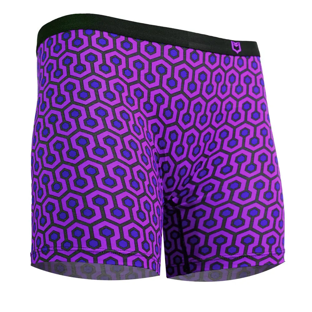 SHEATH Women's Bamboo Hexagon Long Leg Boxer Brief - SHEATH UNDERWEAR - Flyclothing LLC