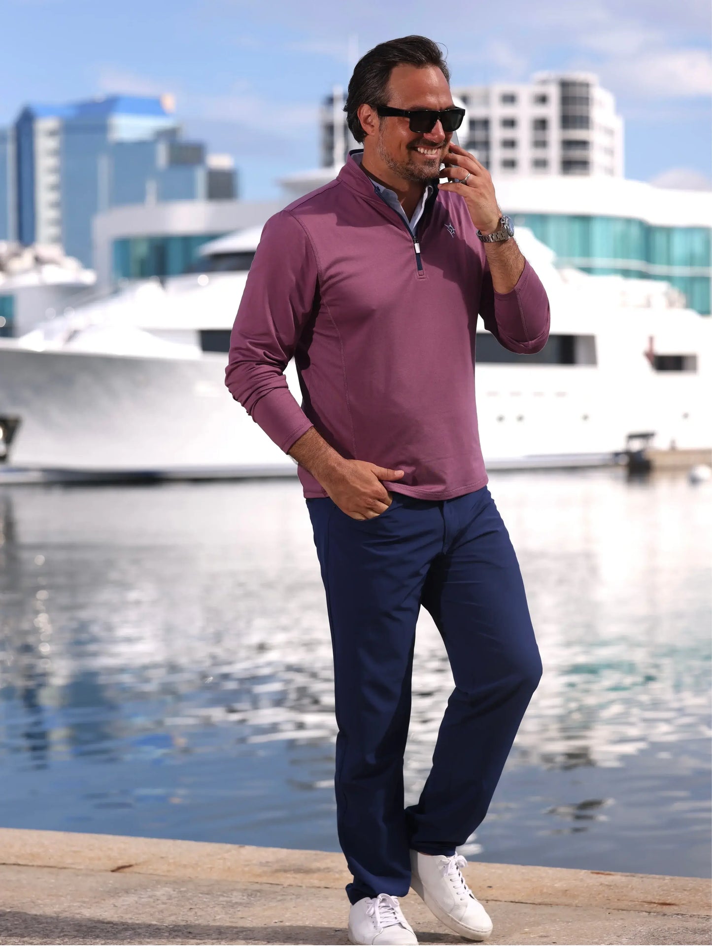 Montauk Quarter Zip Midweight Comfort - White Water Life - Flyclothing LLC