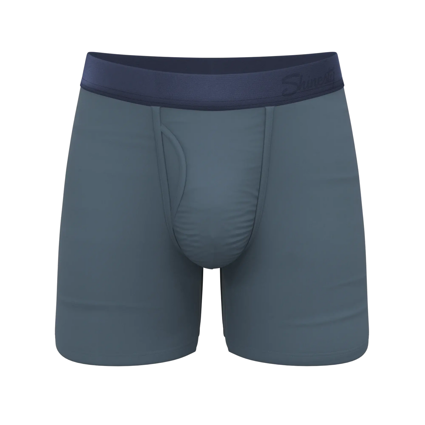 The Wake In The Lake | Tonal Teal Ball Hammock® Pouch Underwear With Fly - Shinesty - Flyclothing LLC