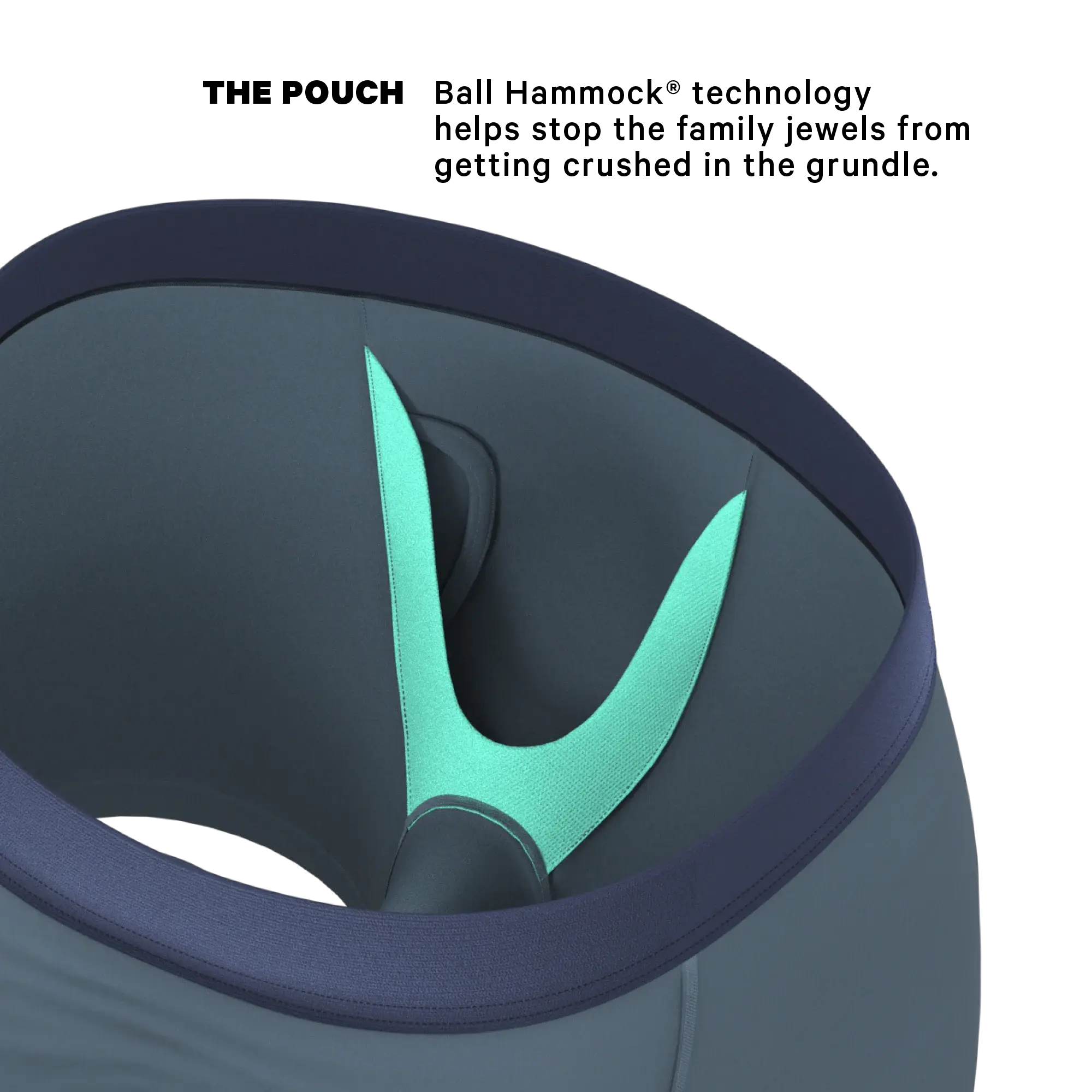 The Wake In The Lake | Tonal Teal Ball Hammock® Pouch Underwear With Fly - Shinesty - Flyclothing LLC