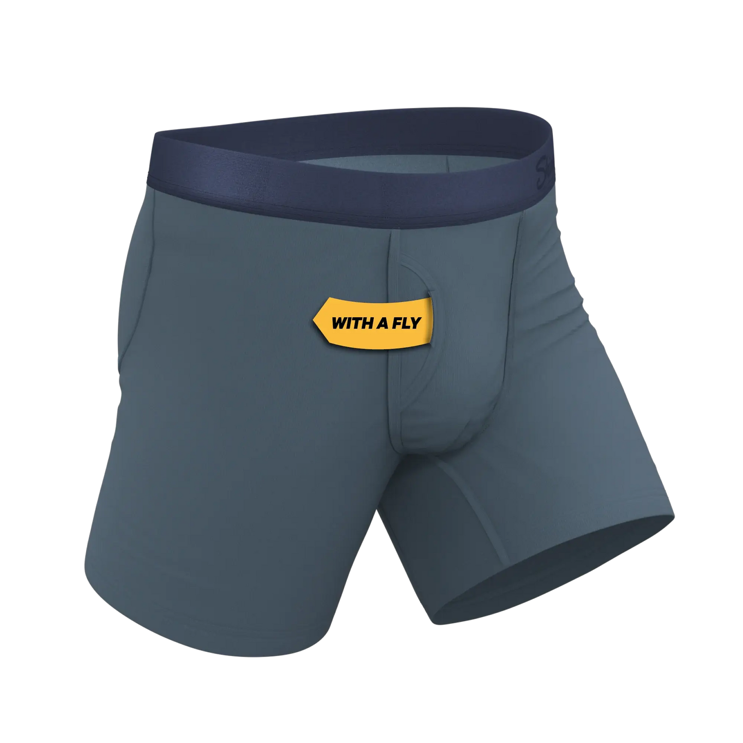 The Wake In The Lake | Tonal Teal Ball Hammock® Pouch Underwear With Fly - Shinesty - Flyclothing LLC
