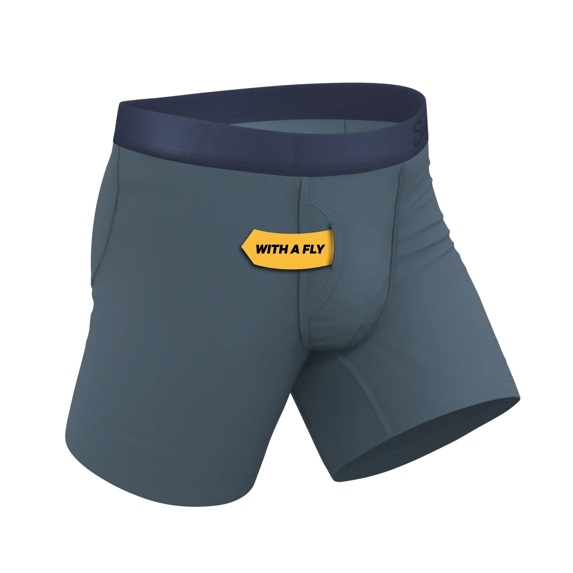 The Wake In The Lake | Tonal Teal Ball Hammock® Pouch Underwear With Fly - Shinesty - Flyclothing LLC