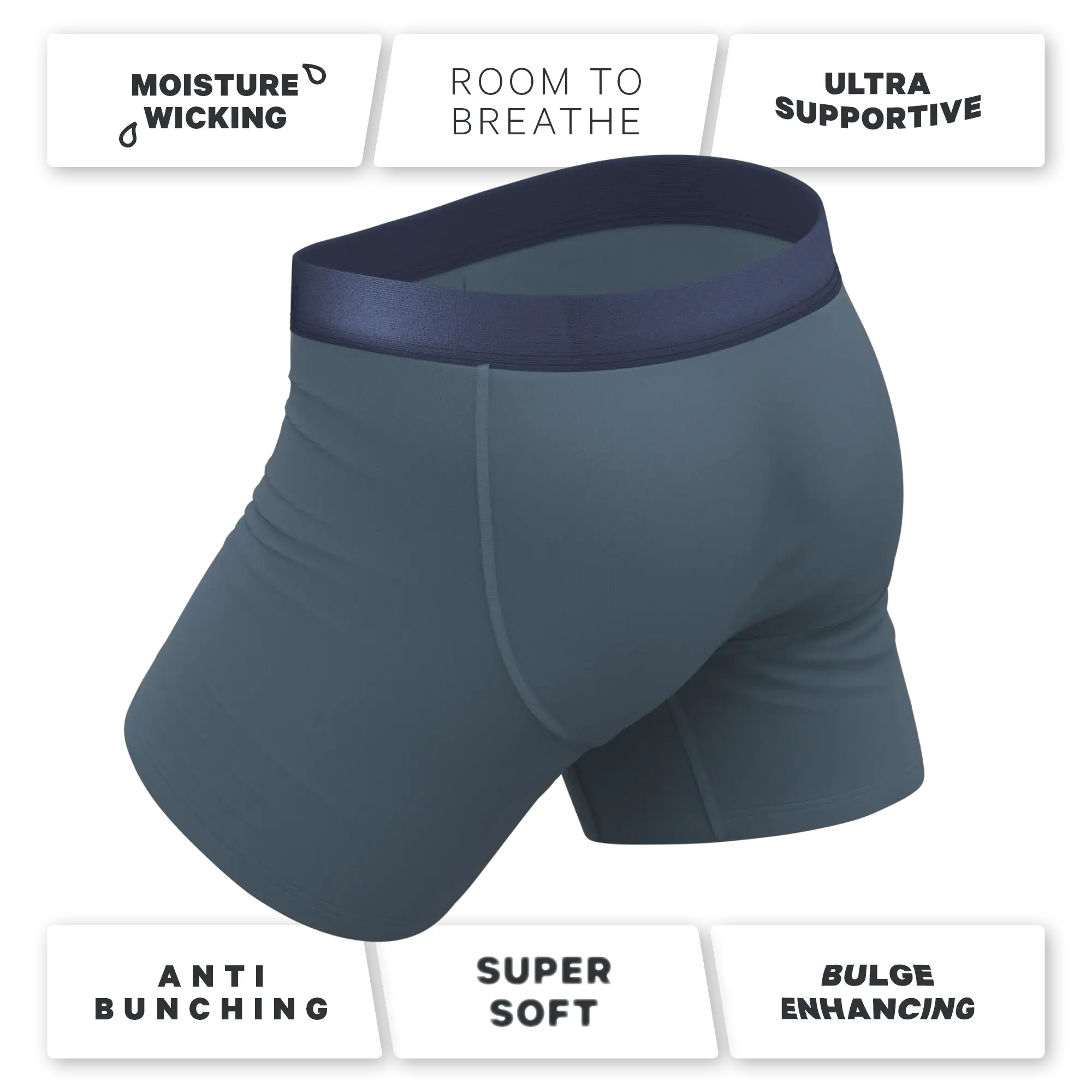 The Wake In The Lake | Tonal Teal Ball Hammock® Pouch Underwear With Fly - Shinesty - Flyclothing LLC