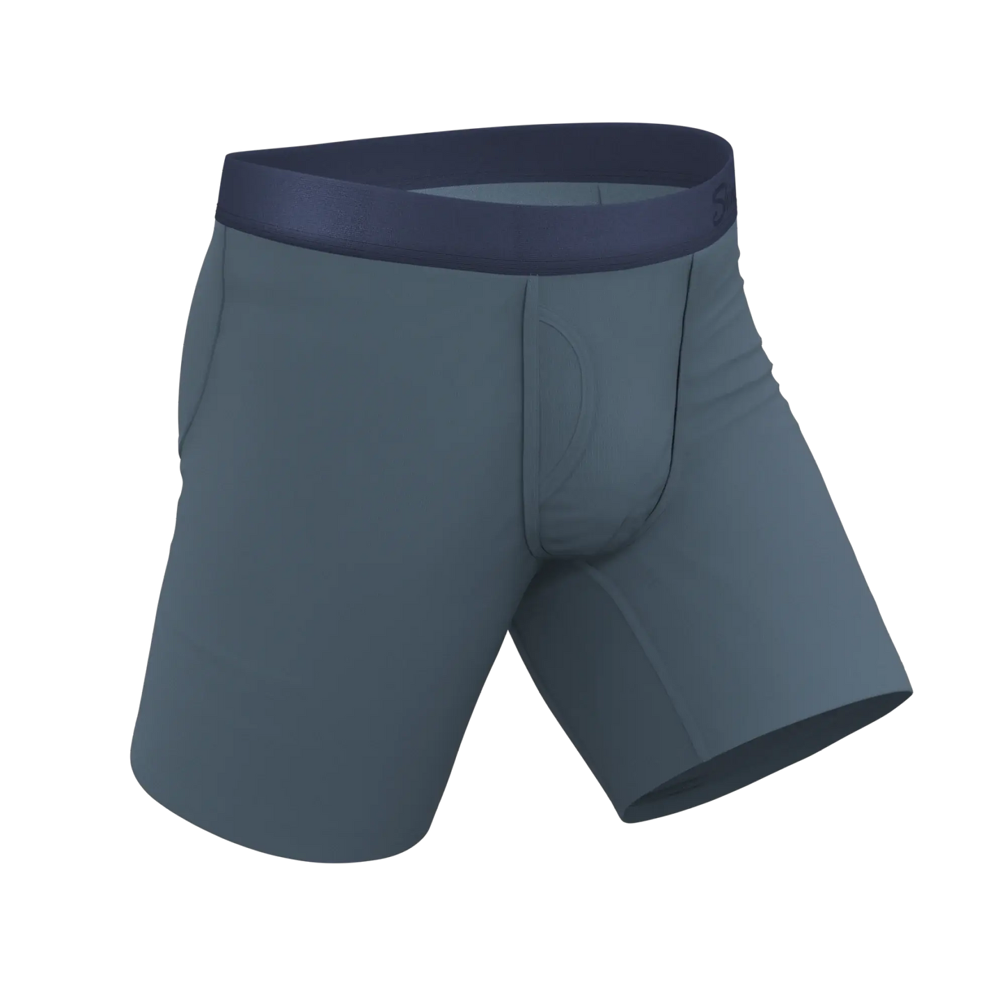 The Wake In The Lake | Tonal Teal Long Leg Ball Hammock® Pouch Underwear With Fly - Shinesty - Flyclothing LLC