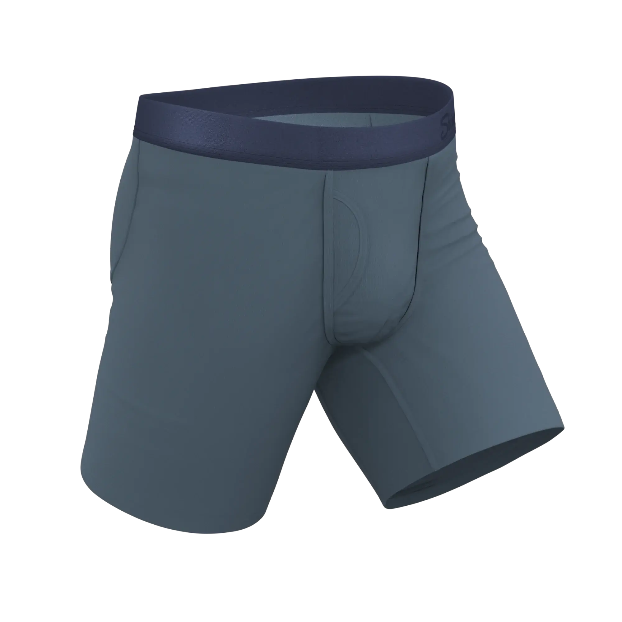 The Wake In The Lake | Tonal Teal Long Leg Ball Hammock® Pouch Underwear With Fly - Shinesty - Flyclothing LLC