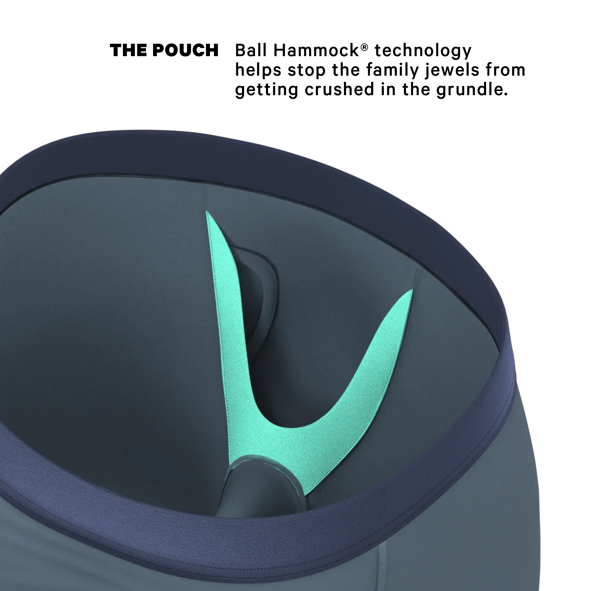 The Wake In The Lake | Tonal Teal Long Leg Ball Hammock® Pouch Underwear With Fly - Shinesty - Flyclothing LLC