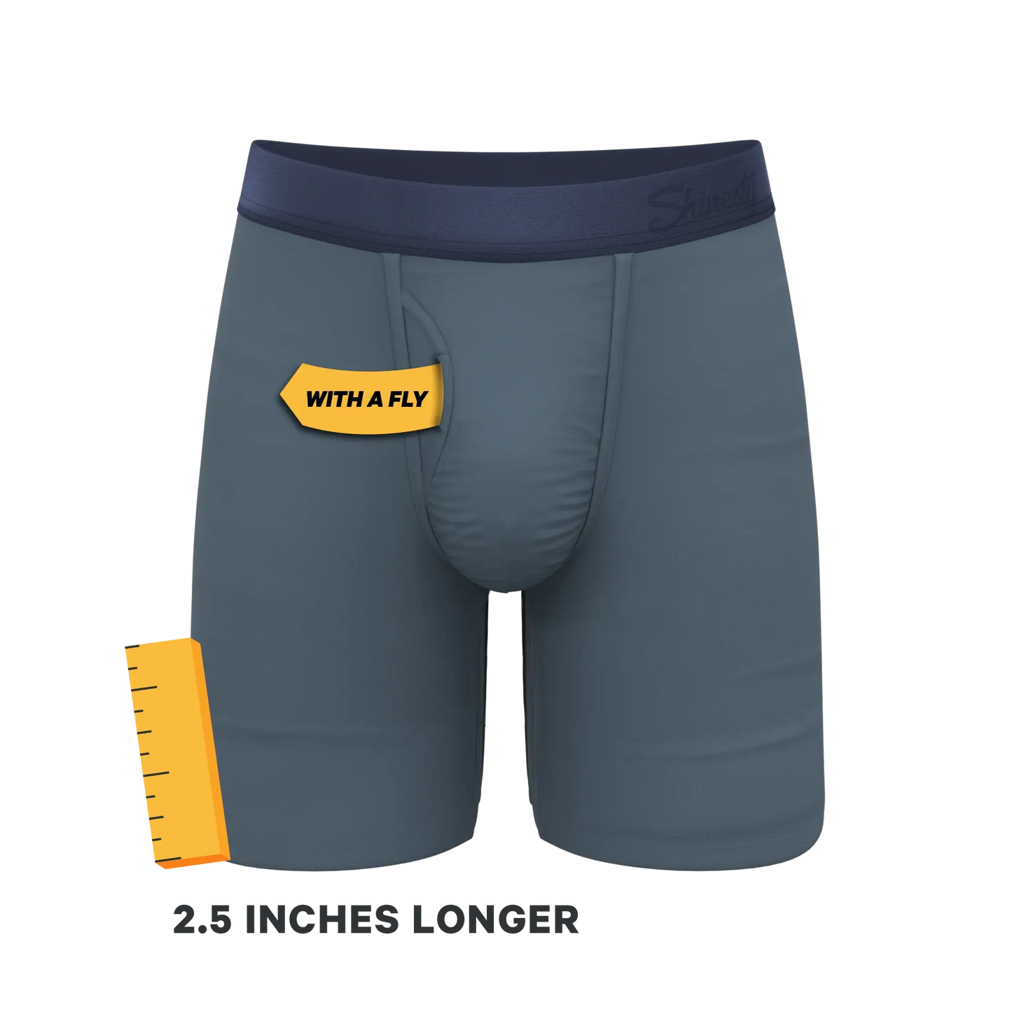 The Wake In The Lake | Tonal Teal Long Leg Ball Hammock® Pouch Underwear With Fly - Shinesty - Flyclothing LLC