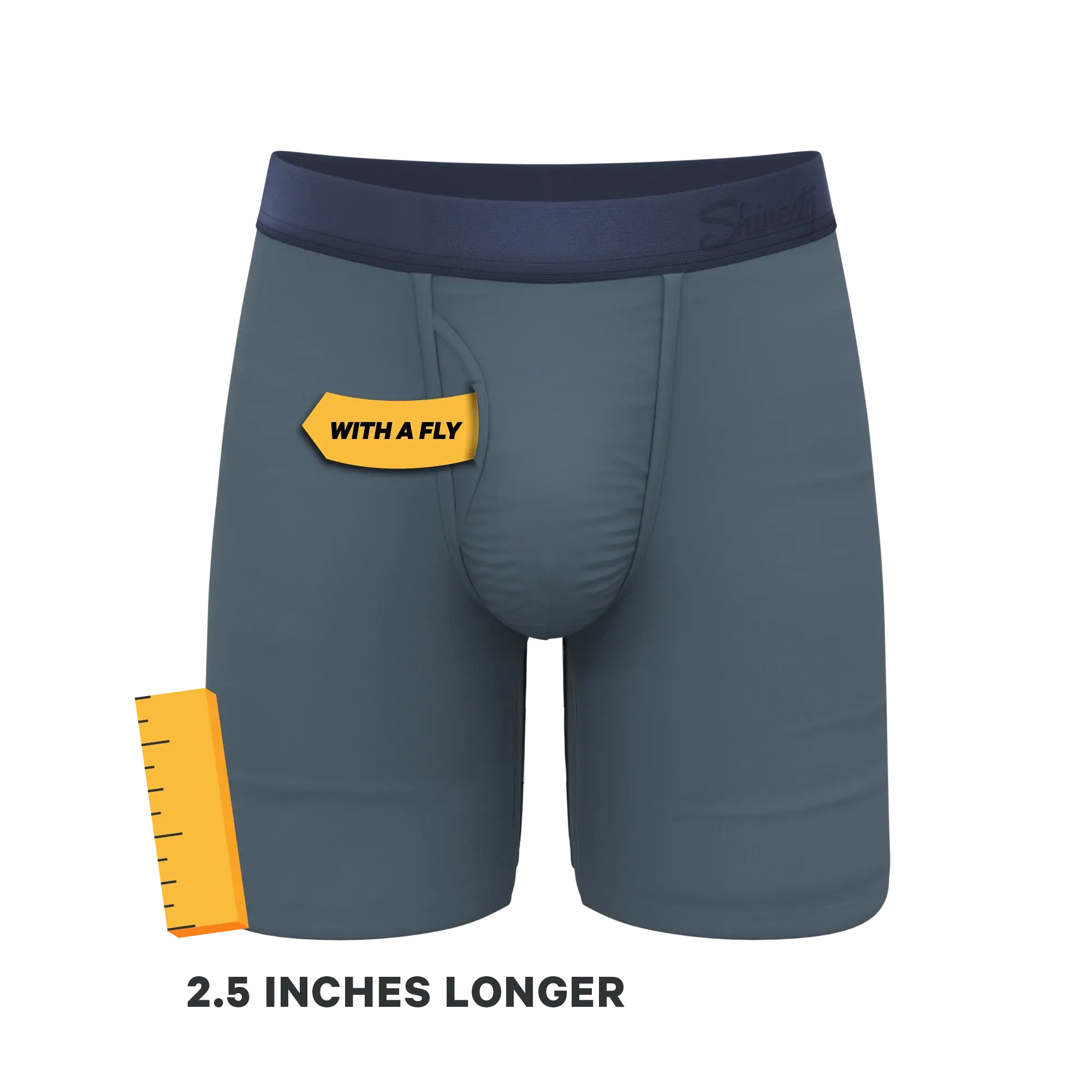 The Wake In The Lake | Tonal Teal Long Leg Ball Hammock® Pouch Underwear With Fly - Shinesty - Flyclothing LLC