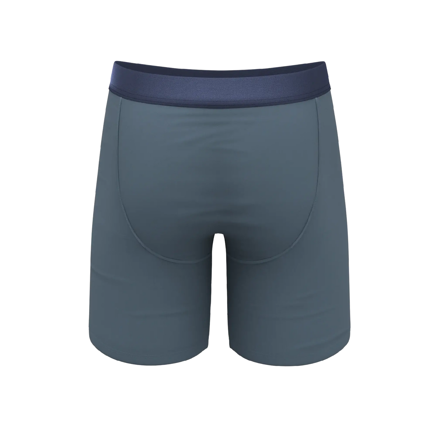 The Wake In The Lake | Tonal Teal Long Leg Ball Hammock® Pouch Underwear With Fly - Shinesty - Flyclothing LLC