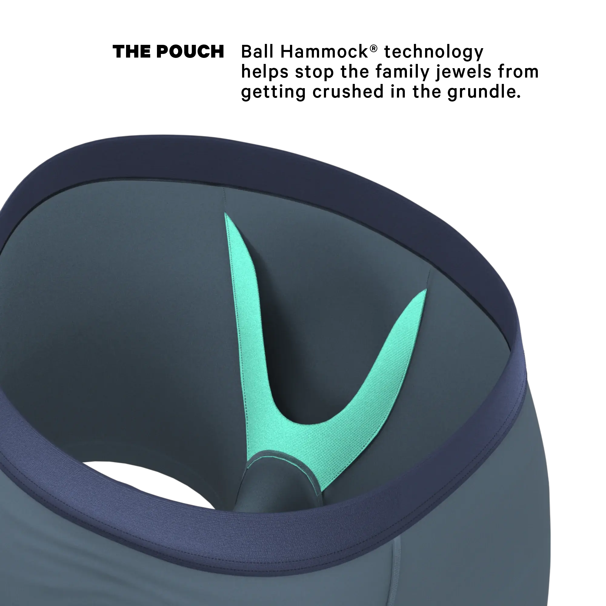 The Wake In The Lake | Tonal Teal Ball Hammock® Pouch Underwear - Shinesty - Flyclothing LLC