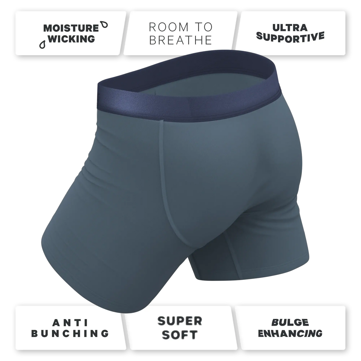 The Wake In The Lake | Tonal Teal Ball Hammock® Pouch Underwear - Shinesty - Flyclothing LLC
