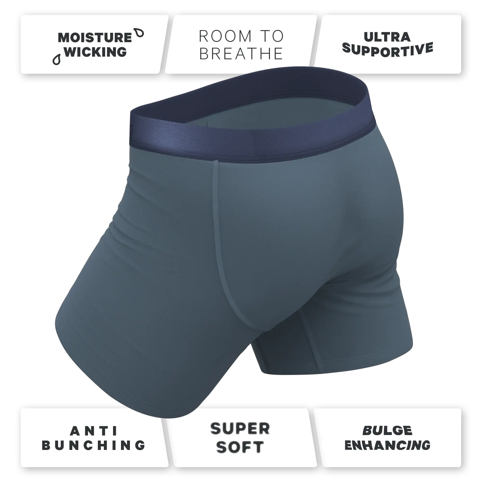 The Wake In The Lake | Tonal Teal Ball Hammock® Pouch Underwear - Shinesty - Flyclothing LLC