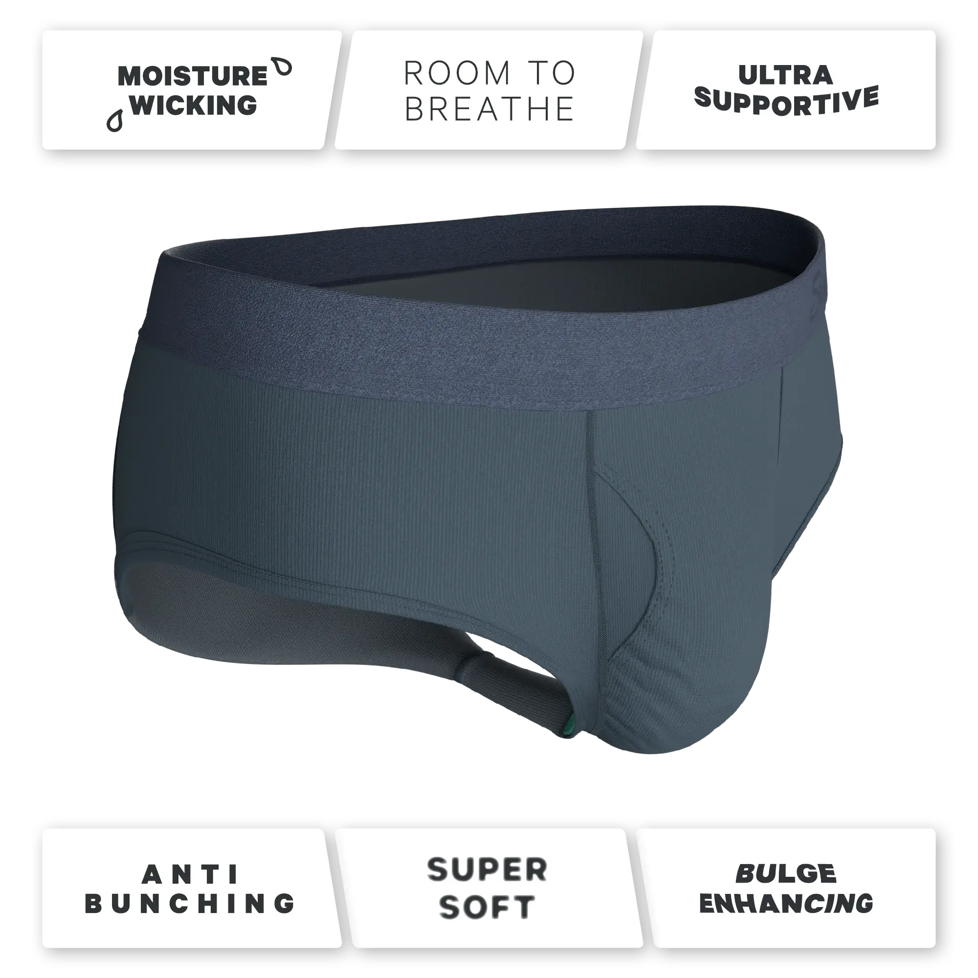The Wake In The Lake | Tonal Teal Ball Hammock® Pouch Underwear Briefs - Shinesty - Flyclothing LLC