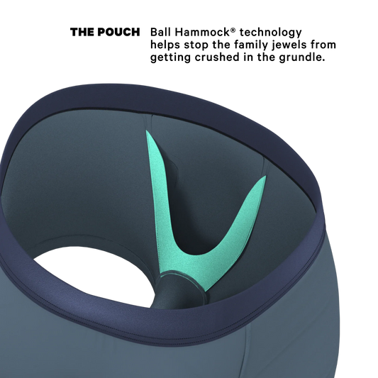 The Wake In The Lake | Tonal Teal Ball Hammock® Pouch Trunks Underwear - Shinesty - Flyclothing LLC