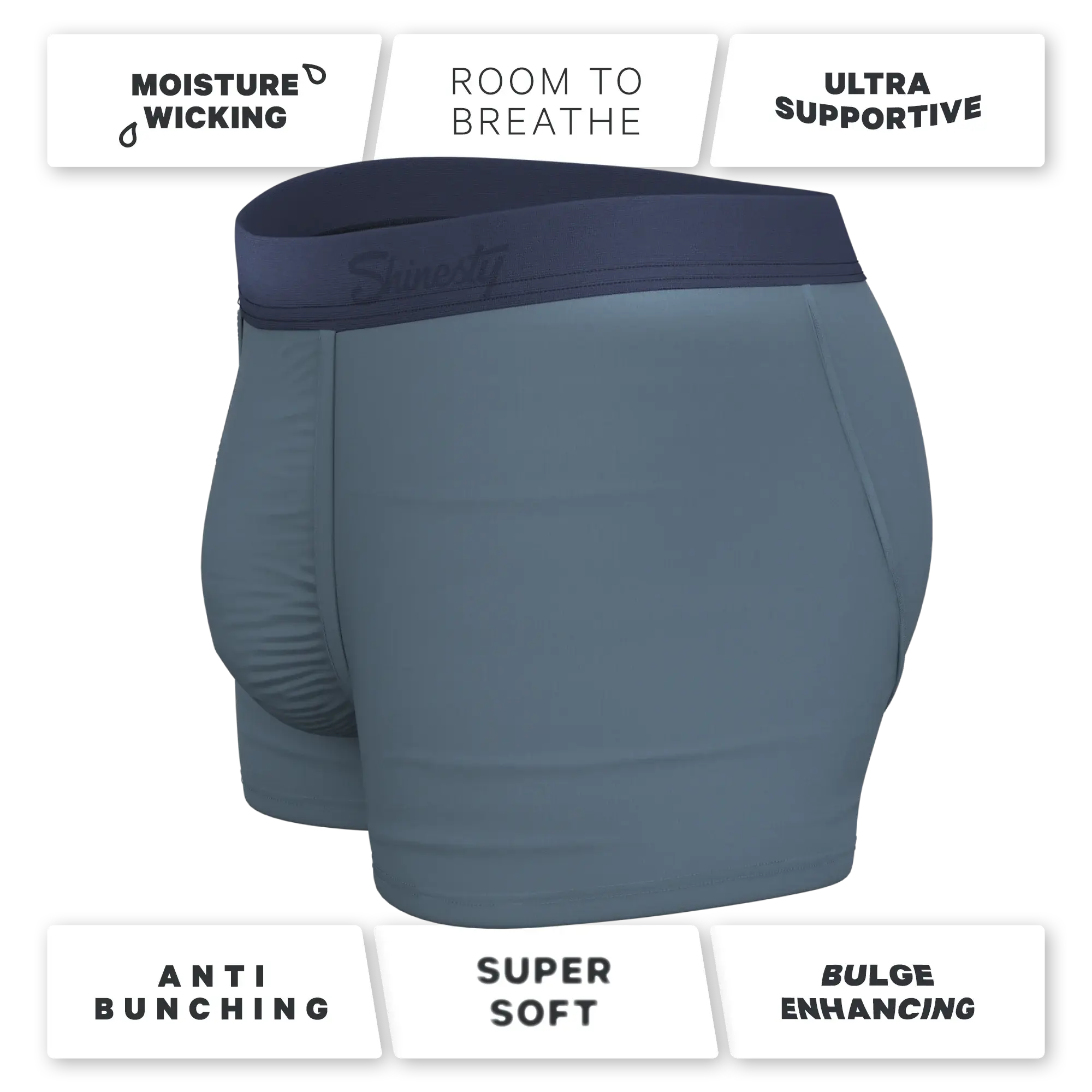 The Wake In The Lake | Tonal Teal Ball Hammock® Pouch Trunks Underwear - Shinesty - Flyclothing LLC
