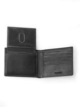 Wealth Ward Black Bi-folded Wallet - Classy Leather Bags - Flyclothing LLC