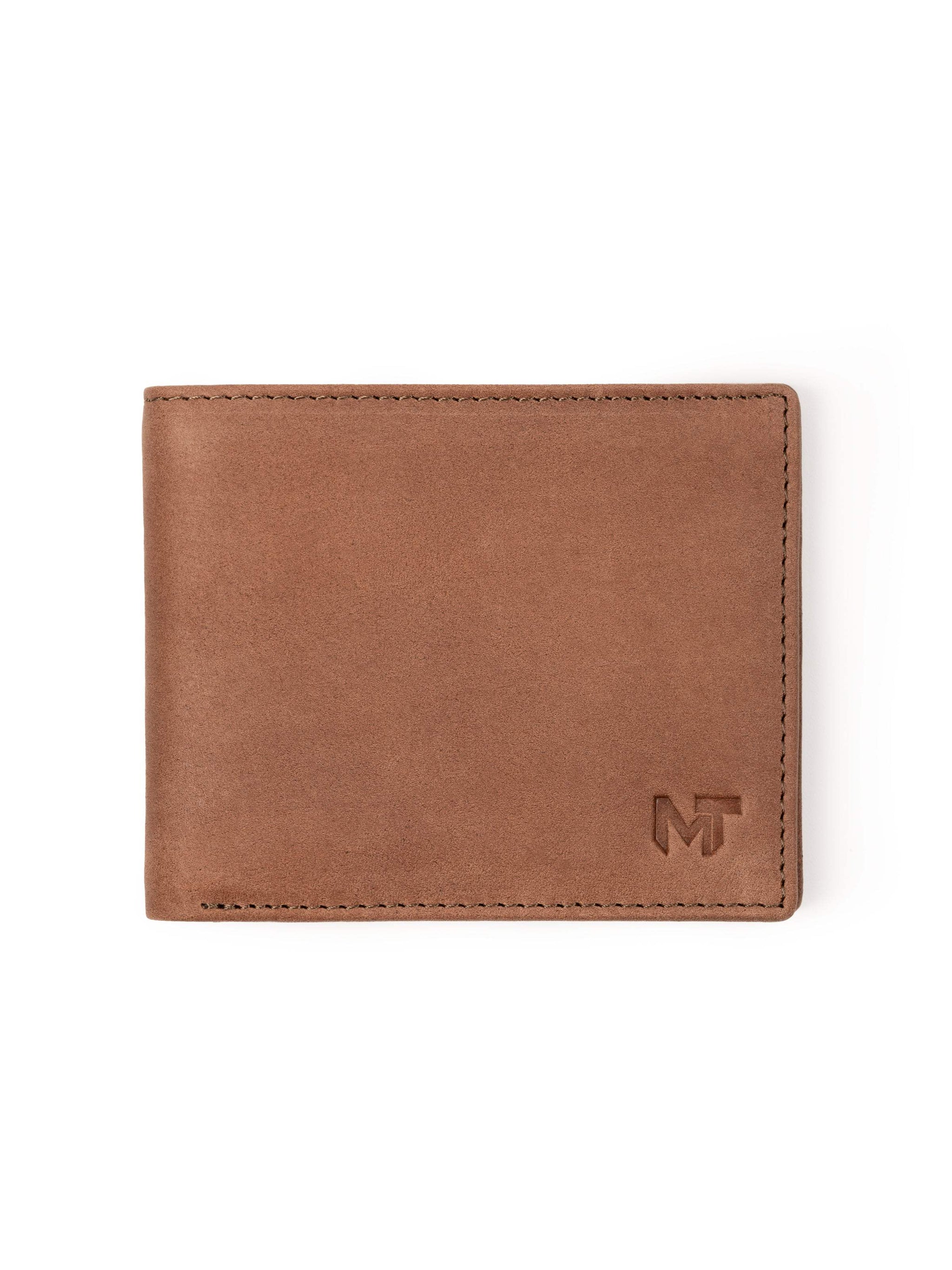 Tan Brown Slate Wallet - Mat finish - Classy Leather Bags - Flyclothing LLC