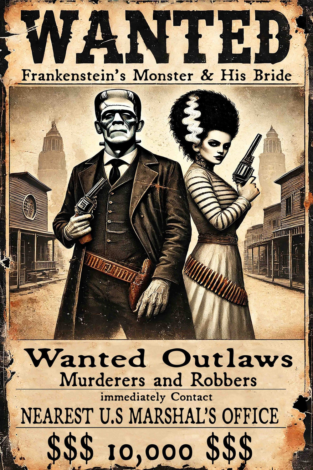 Black Market Art Company WANTED COUPLE Art Prints Print