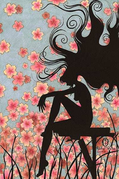 Black Market Art Company Watching the Cherry Blossoms Print - Black Market Art Company - Flyclothing LLC