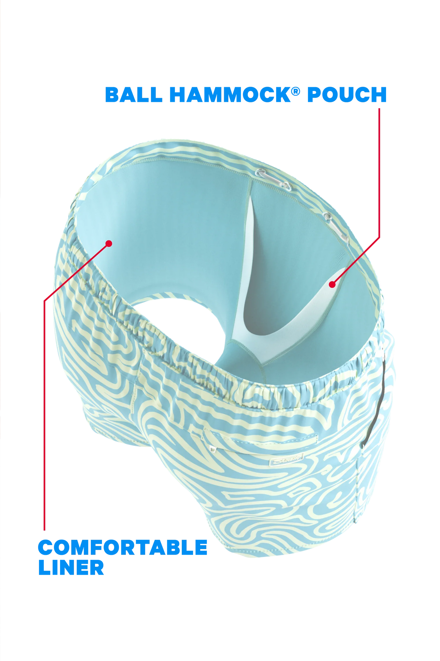 The Water Park | Neon Abstract Line Ball Hammock® Pouch 5" Swim Trunks - Shinesty - Flyclothing LLC
