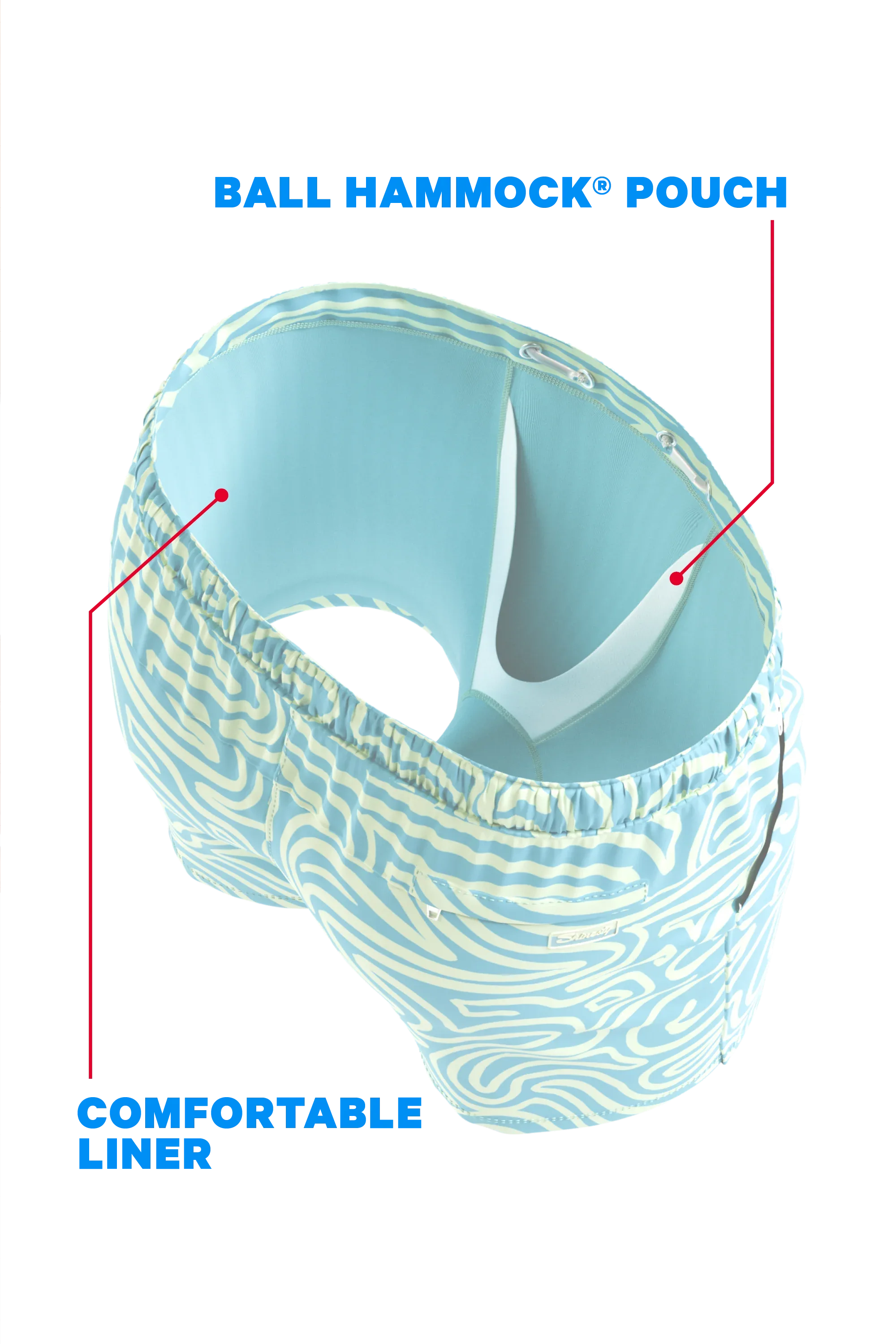 The Water Park | Neon Abstract Line Ball Hammock® Pouch 5" Swim Trunks - Shinesty - Flyclothing LLC