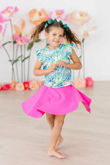 Watercolor Butterflies S/S Ruffle Tee - Mila & Rose ® - Flyclothing LLC