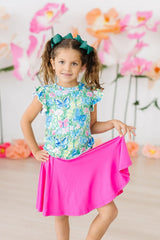 Watercolor Butterflies S/S Ruffle Tee - Mila & Rose ® - Flyclothing LLC