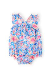 Watercolor Floral Ruffle Cross Back Romper - Mila & Rose ® - Flyclothing LLC