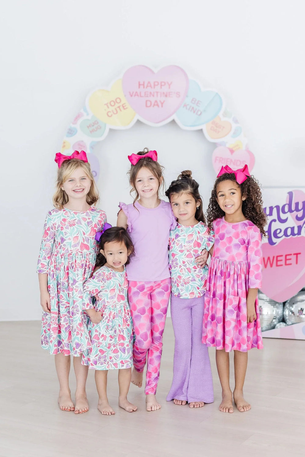 Watercolor Hearts S/S Ruffle Tee - Mila & Rose ® - Flyclothing LLC