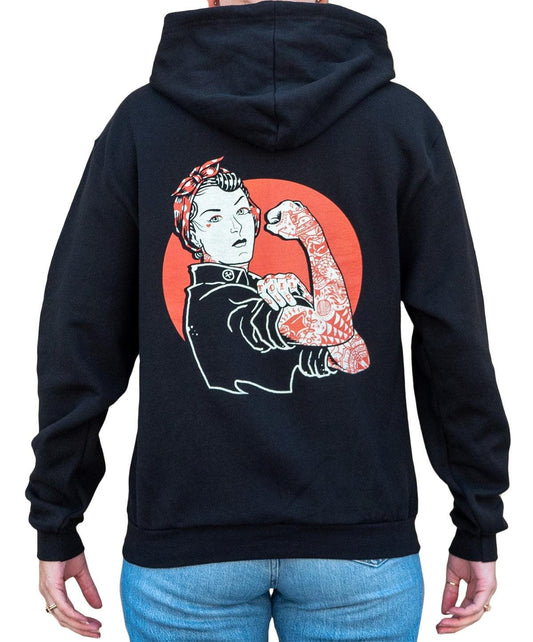 Adi We Can Do it Womens Zip Hoodie - Lowbrow Art Company