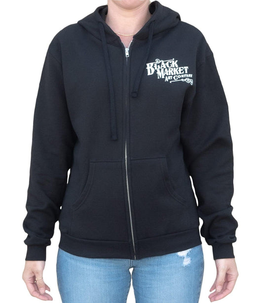 Adi We Can Do it Womens Zip Hoodie - Lowbrow Art Company