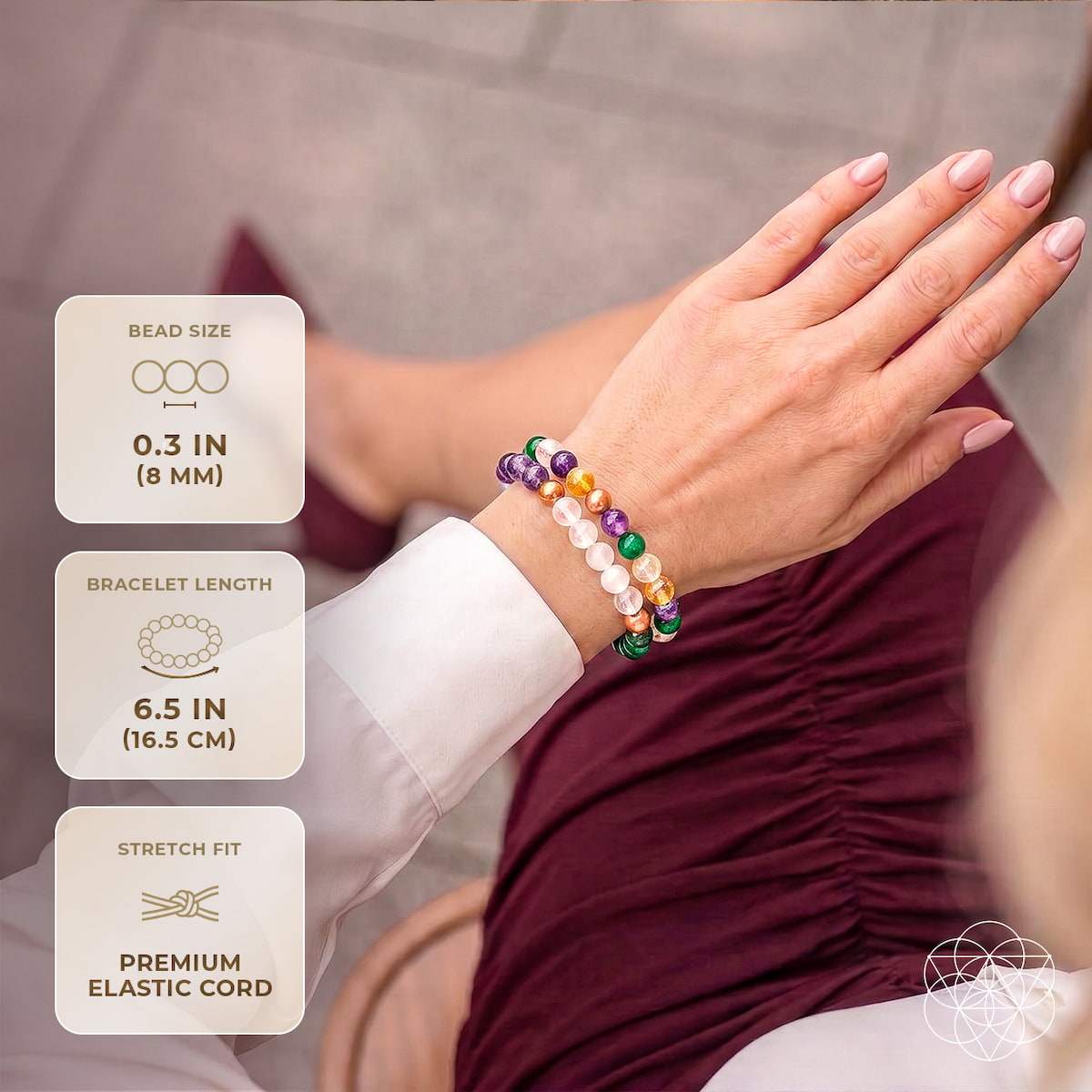 Powerhouse of Wealth Manifestation - Crystal Quartet Bracelet Set - Conscious Items - Flyclothing LLC