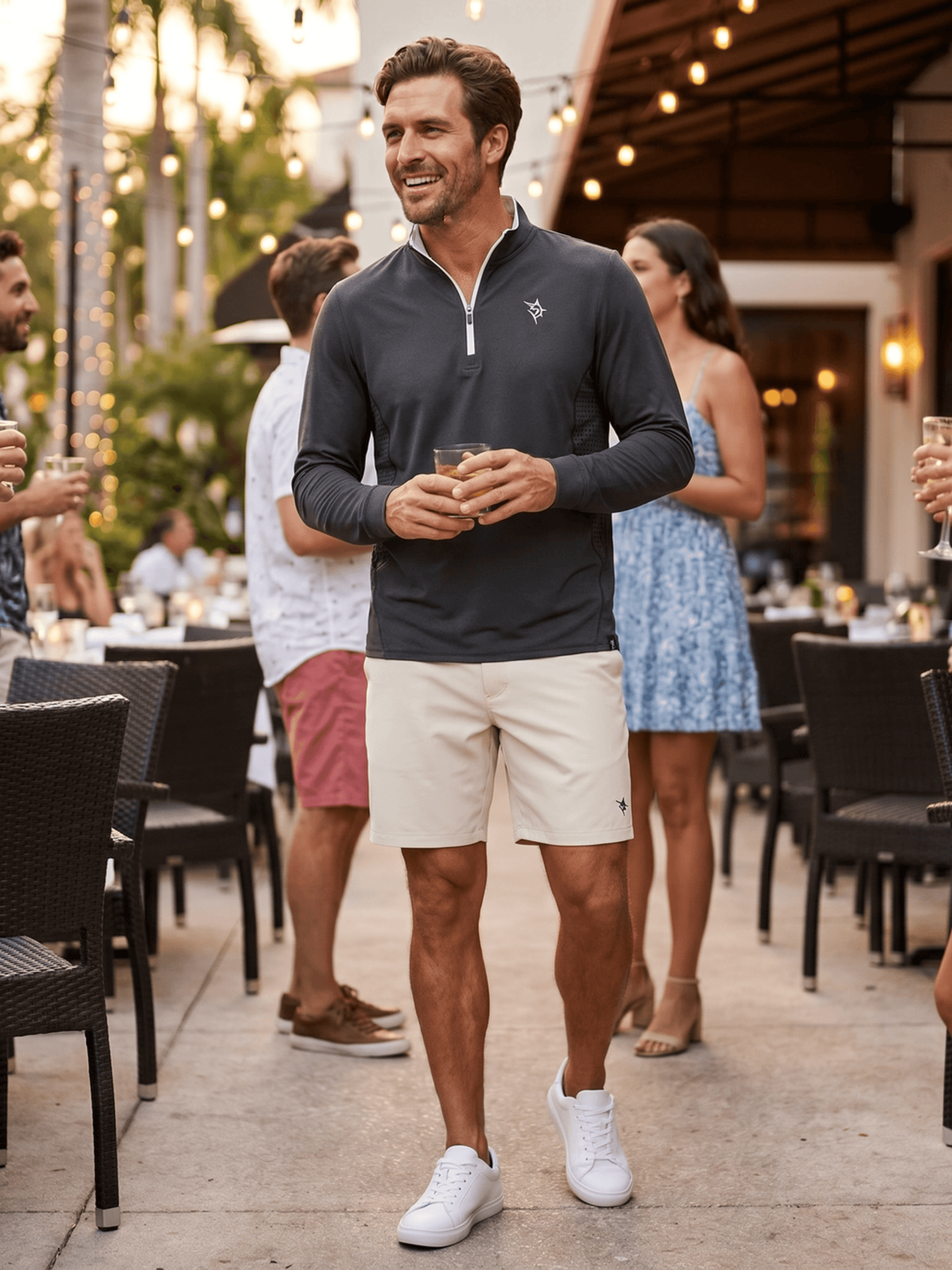 Monterey Performance Quarter Zip - White Water Life - Flyclothing LLC