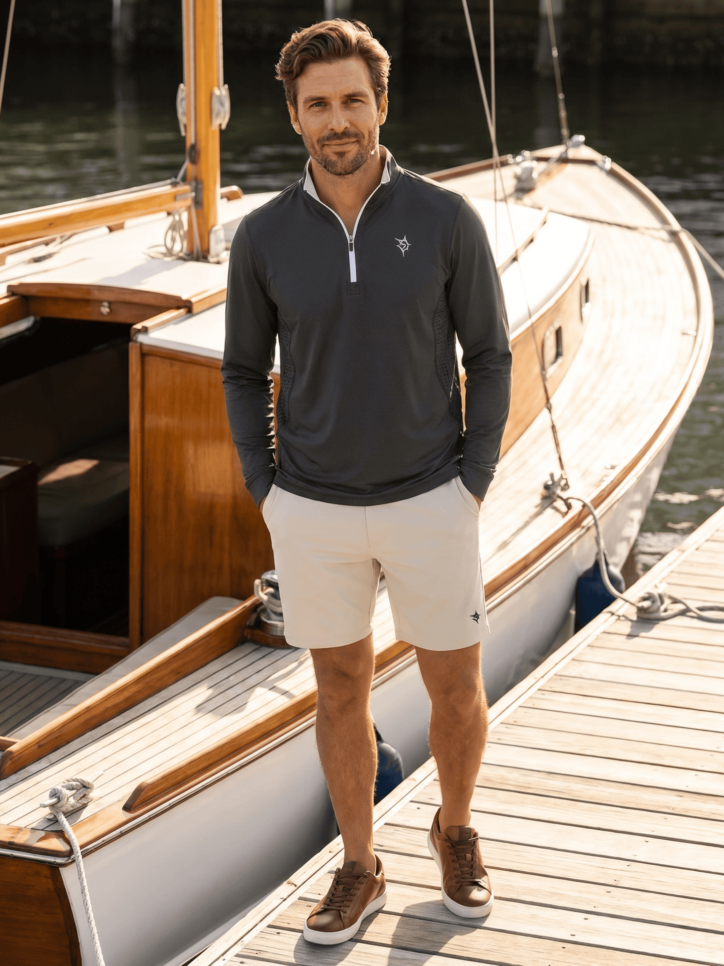 Monterey Performance Quarter Zip - White Water Life - Flyclothing LLC