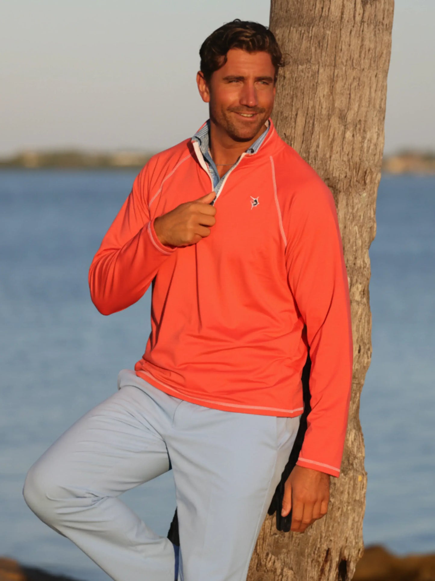 New Harbor Quarter Zip Effortless Comfort - White Water Life - Flyclothing LLC
