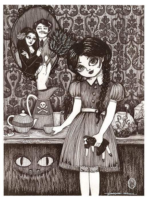 Black Market Art Company Wednesday Addams Print - Black Market Art Company - Flyclothing LLC