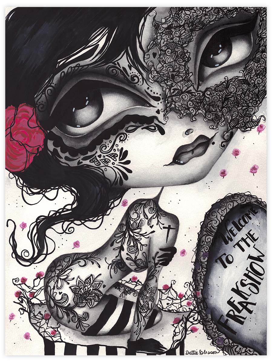 Black Market Art Company Welcome To The Freak Show Print