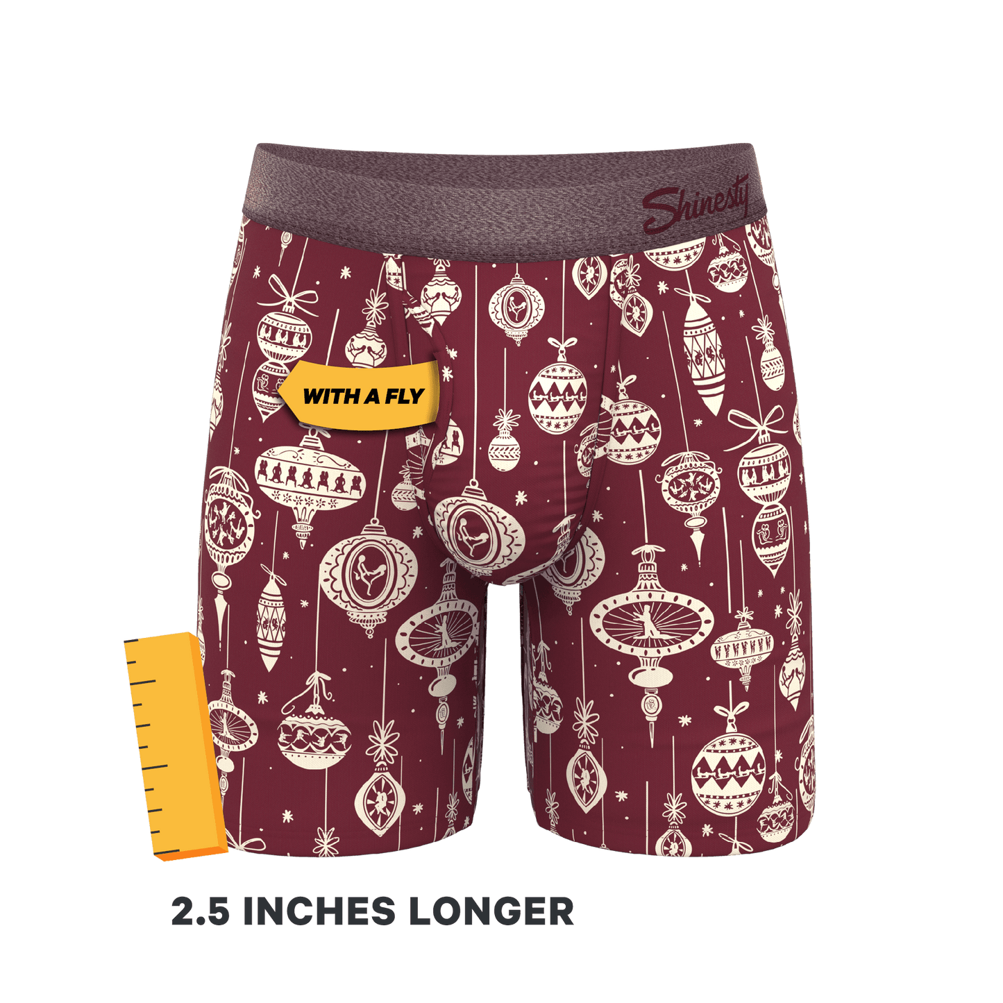 The Well Hung | Naughty Ornament Long Leg Ball Hammock® Pouch Underwear With Fly - Shinesty - Flyclothing LLC