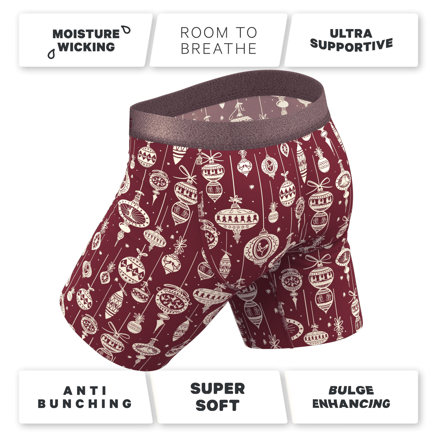 The Well Hung | Naughty Ornament Long Leg Ball Hammock® Pouch Underwear With Fly - Shinesty - Flyclothing LLC