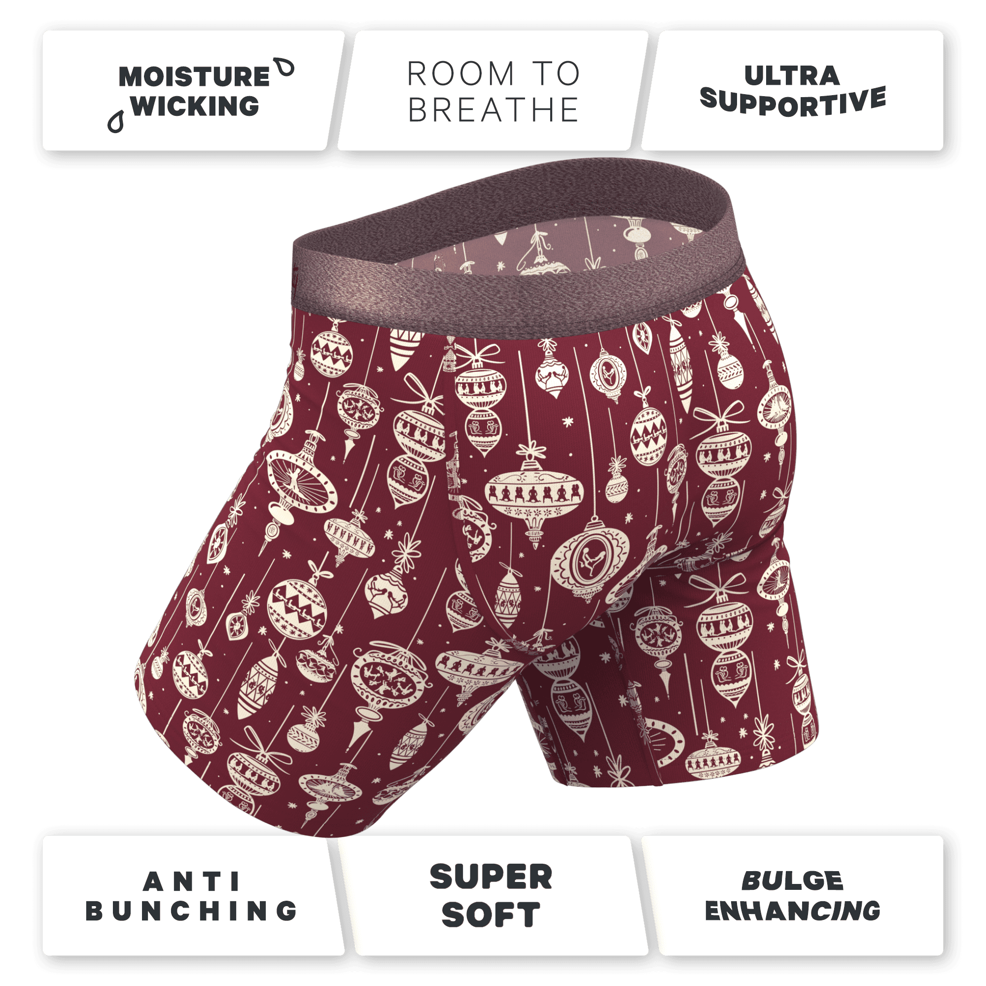 The Well Hung | Naughty Ornament Long Leg Ball Hammock® Pouch Underwear With Fly - Shinesty - Flyclothing LLC