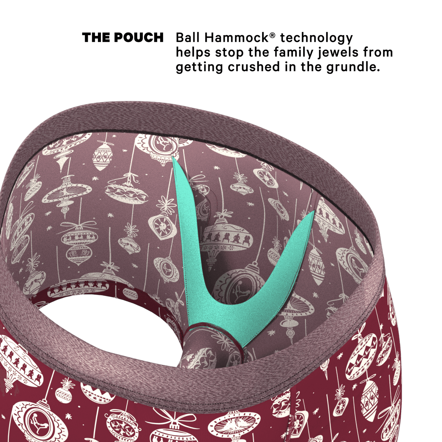 The Well Hung | Naughty Ornament Ball Hammock® Pouch Trunks Underwear - Shinesty - Flyclothing LLC