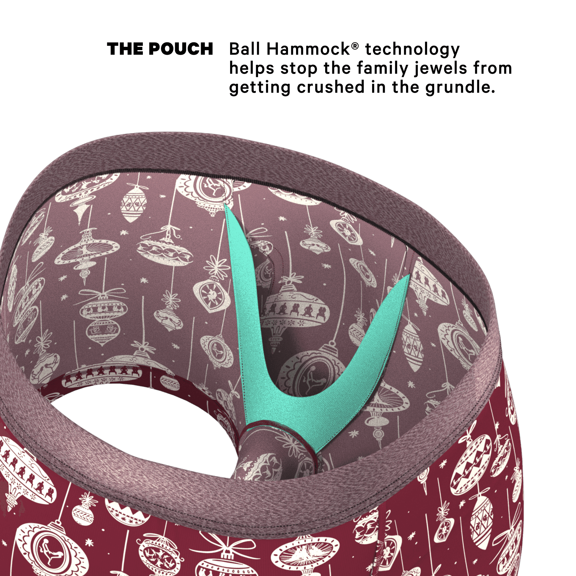 The Well Hung | Naughty Ornament Ball Hammock® Pouch Trunks Underwear - Shinesty - Flyclothing LLC