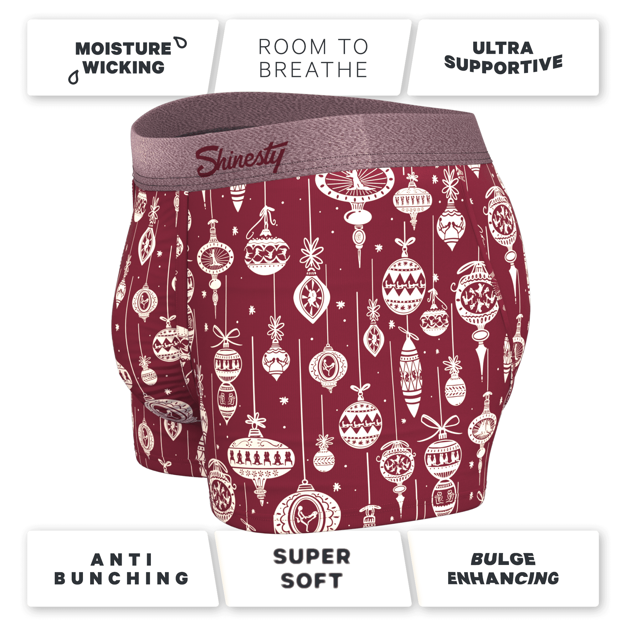 The Well Hung | Naughty Ornament Ball Hammock® Pouch Trunks Underwear - Shinesty - Flyclothing LLC