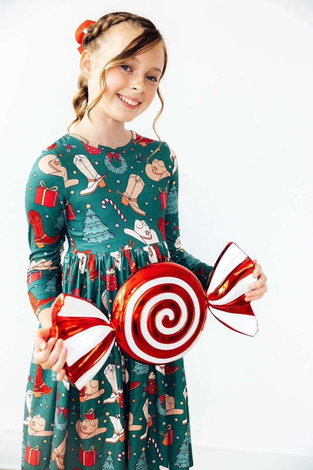 Western Wonderland L/S Pocket Twirl Dress - Mila & Rose ® - Flyclothing LLC